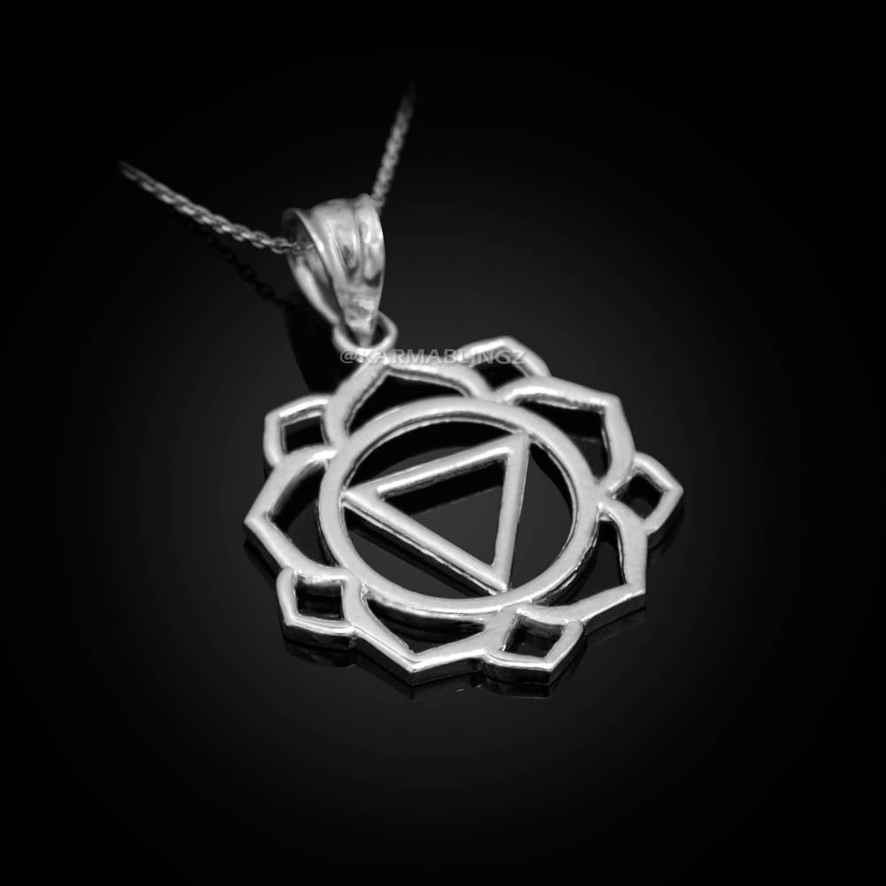 Sterling Silver Manipura (Confidence) Chakra Yoga Pendant Necklace Karma Blingz