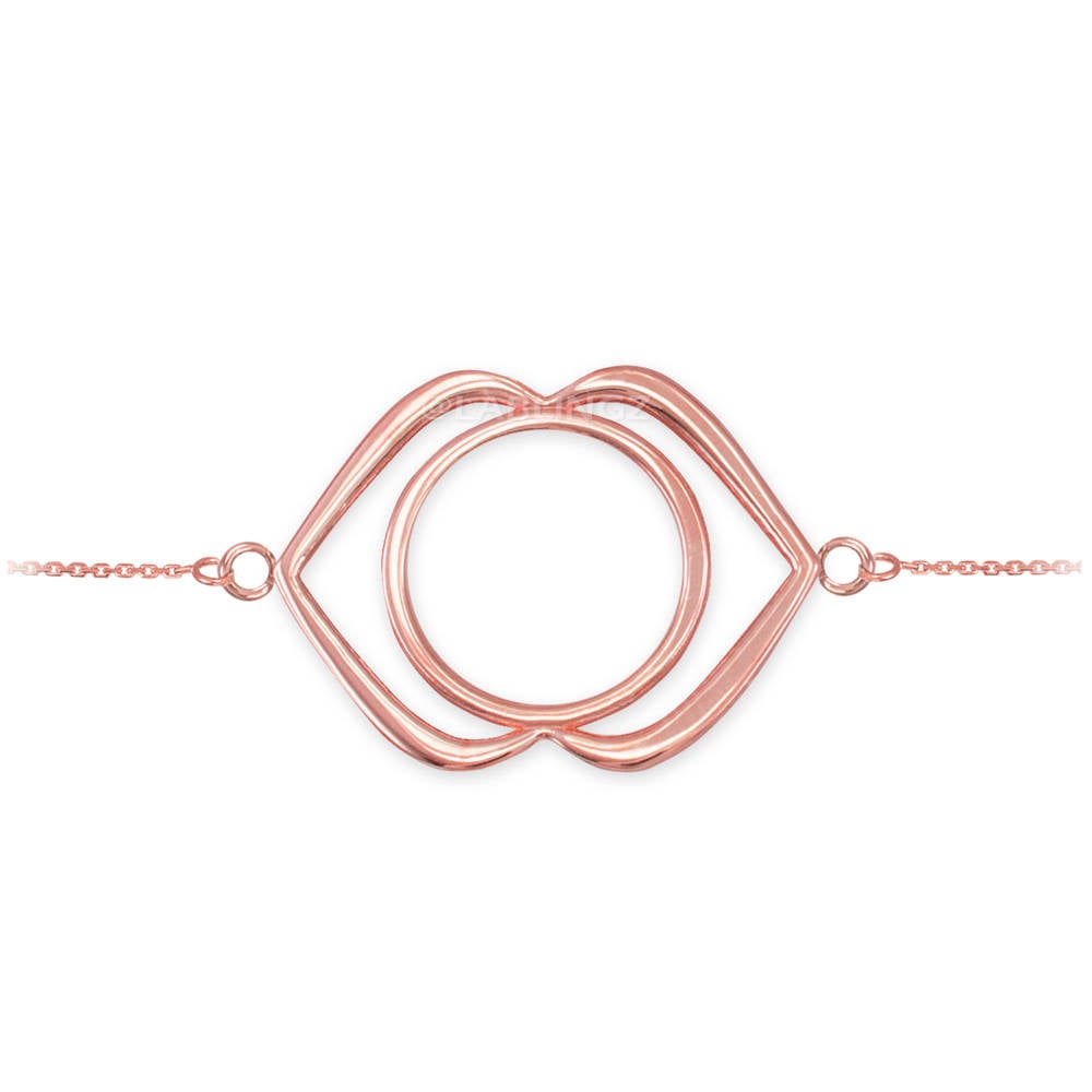 14K Gold Ajna (3rd eye) Chakra Yoga Bracelet (yellow, white, rose gold) Karma Blingz