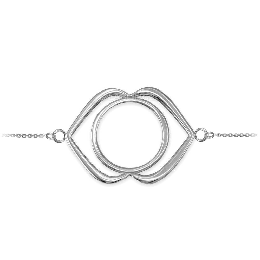 14K Gold Ajna (3rd eye) Chakra Yoga Bracelet (yellow, white, rose gold) Karma Blingz