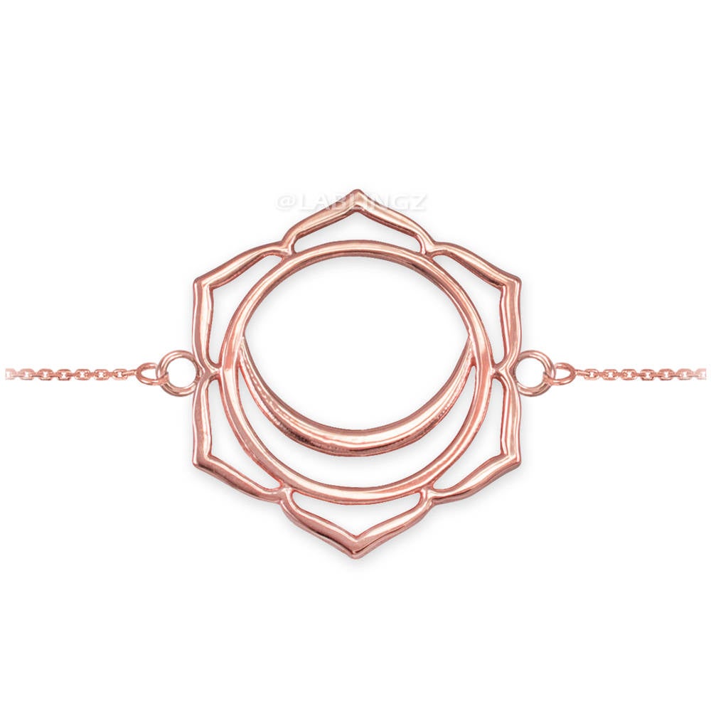 14K Gold Svadhishthana (Creativity) Chakra Yoga Bracelet (yellow, white, rose gold) Karma Blingz