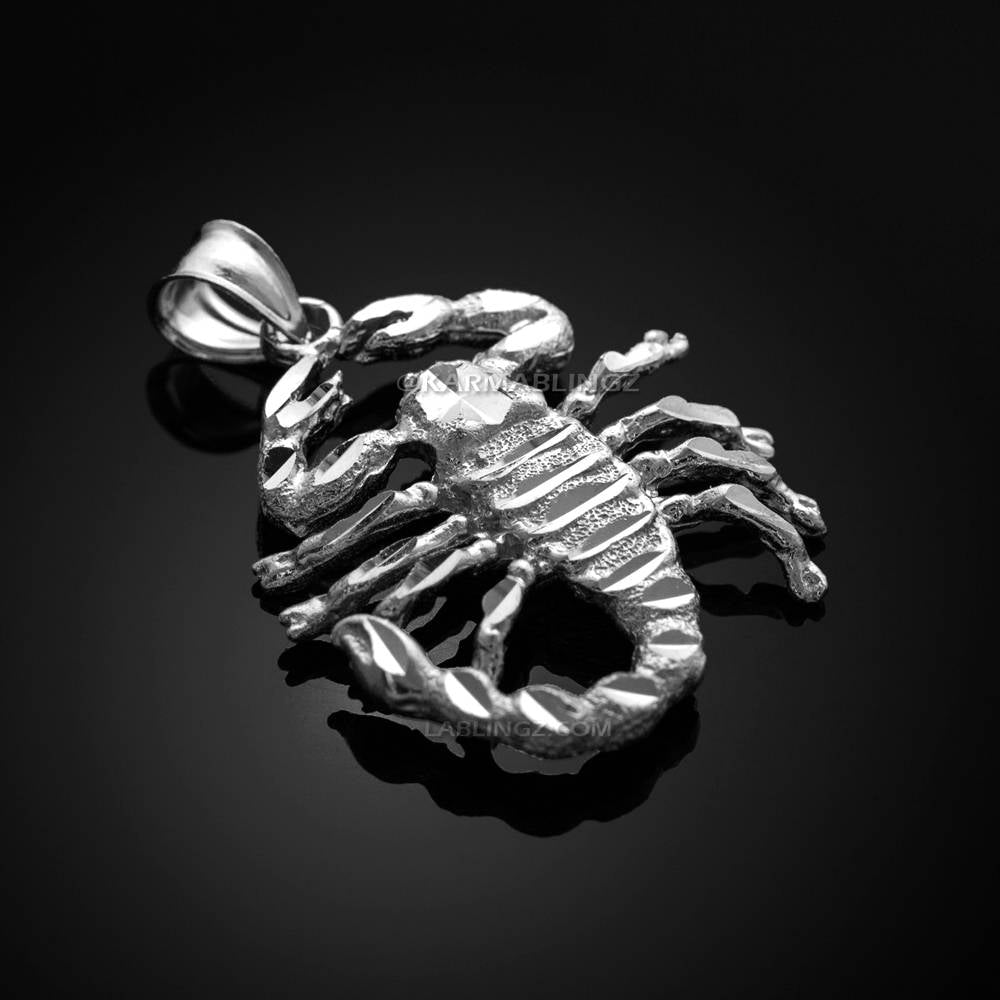 Sterling Silver Scorpion DC Pendant Necklace Karma Blingz