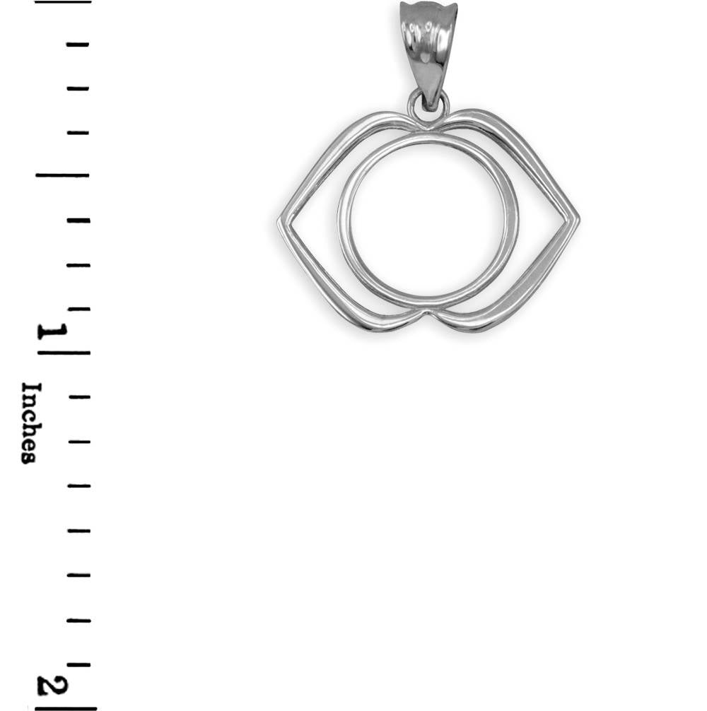 Sterling Silver Ajna (3rd eye) Chakra Yoga Pendant Necklace Karma Blingz