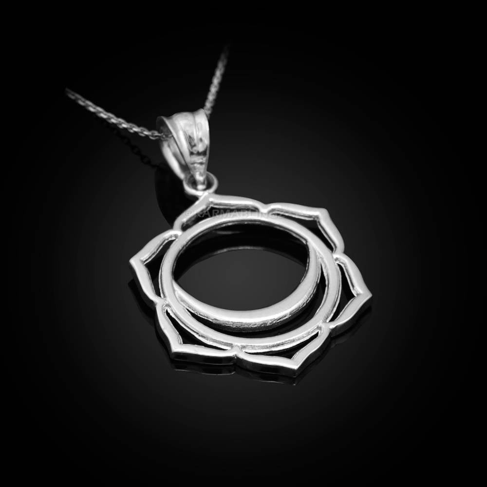 Silver Svadhishthana (Creativity) Chakra Yoga Pendant Necklace Karma Blingz