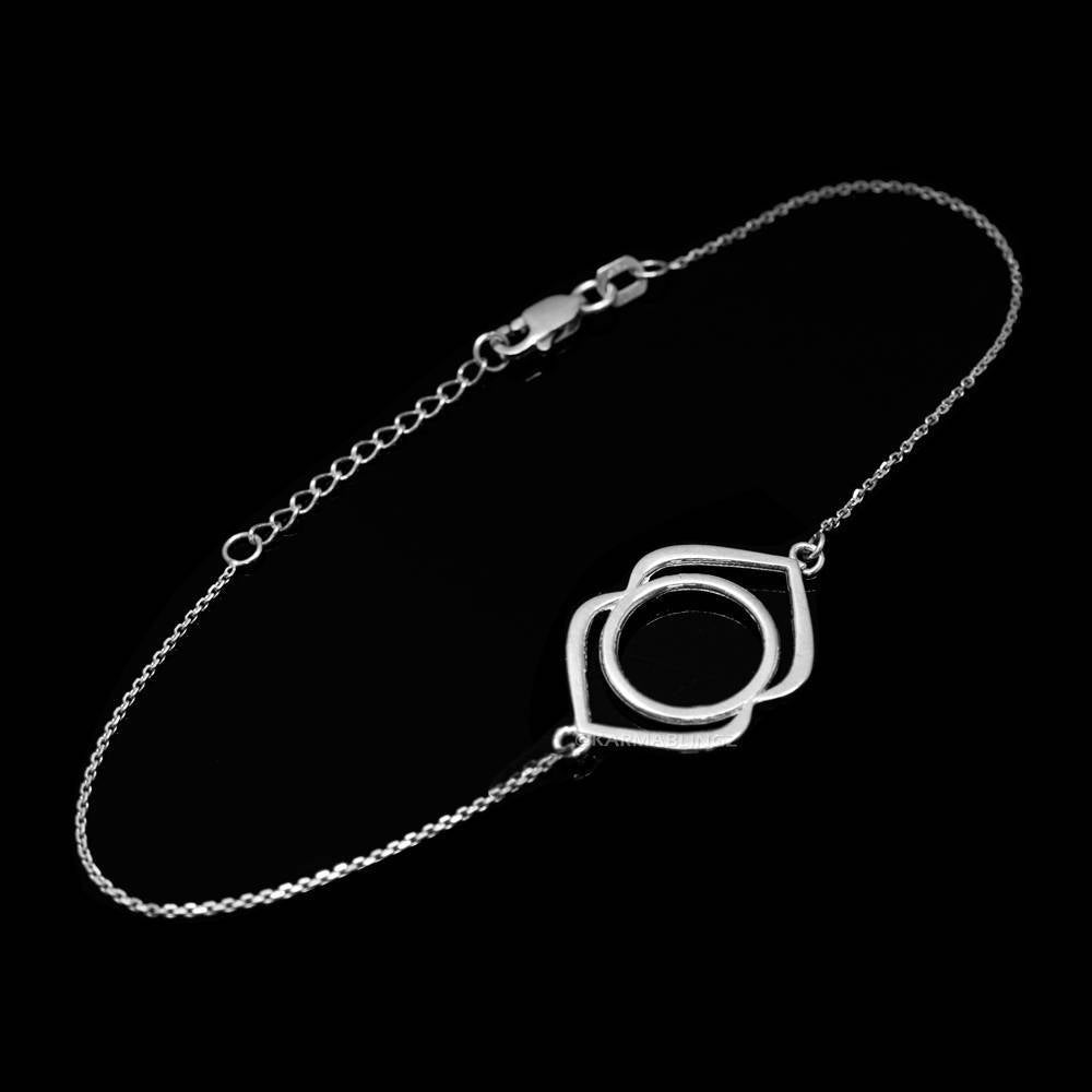 14K Gold Ajna (3rd eye) Chakra Yoga Bracelet (yellow, white, rose gold) Karma Blingz