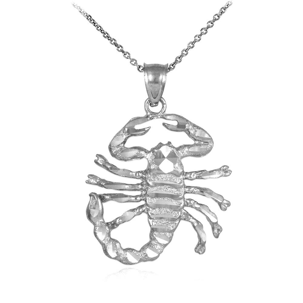 Solid Gold Scorpion Nugget Pendant Necklace (10k, 14k, yellow, white, rose gold) Karma Blingz