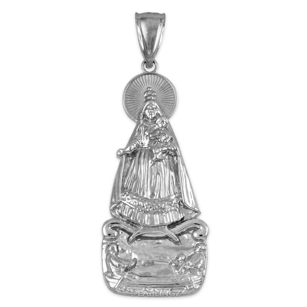 Our Lady of Cobre Gold Pendant (small, large, 10k, 14k, yellow, white, rose gold) Karma Blingz