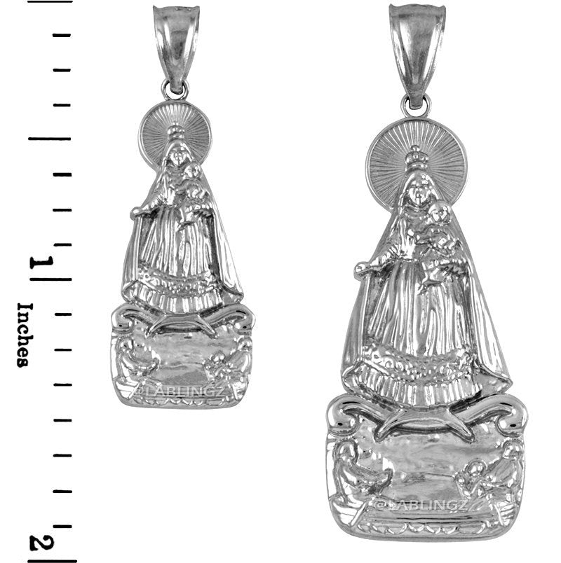 Sterling Silver Our Lady of Cobre Pendant (Small / Large) Karma Blingz