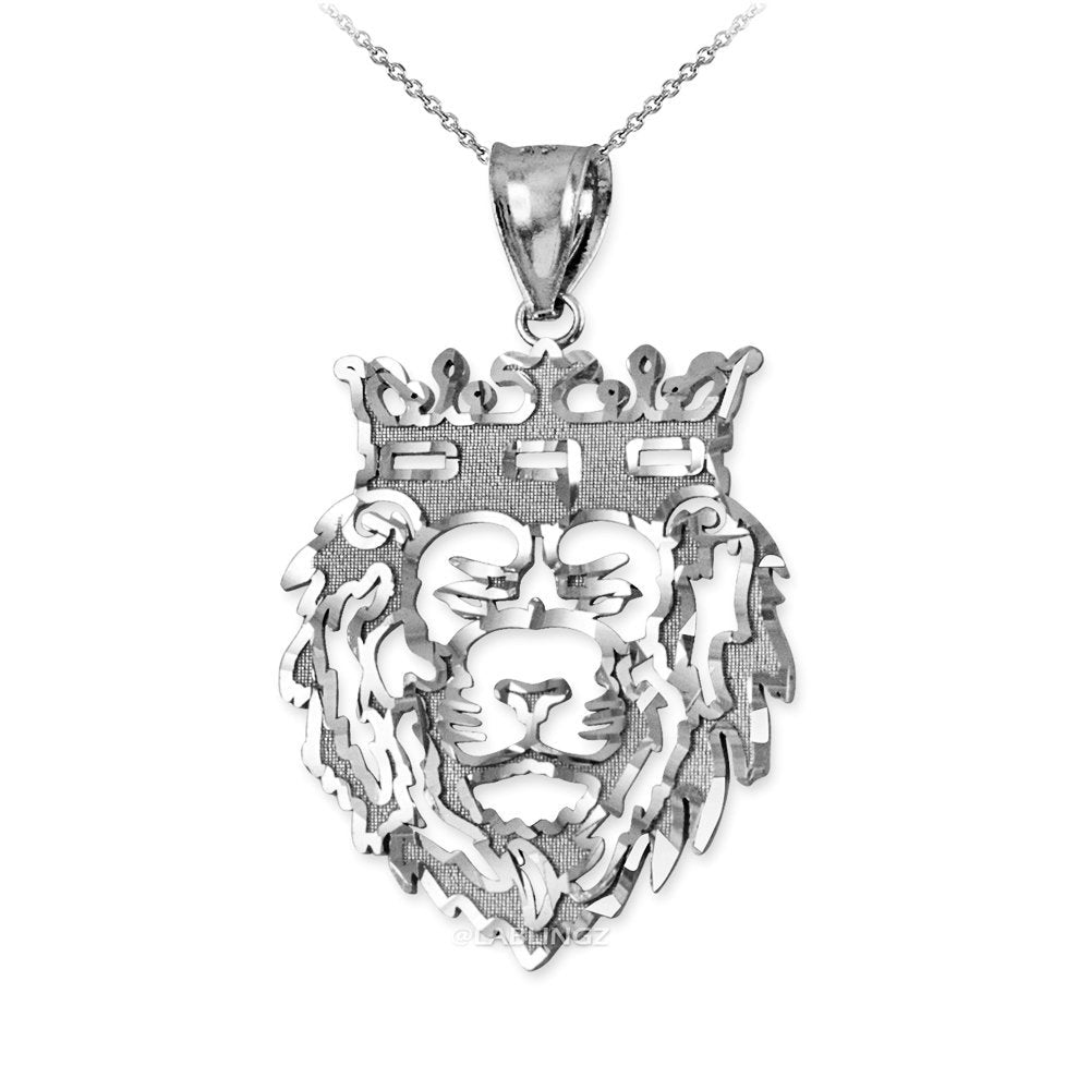 White Gold Lion King DC Charm Necklace (10k, 14k,) Karma Blingz