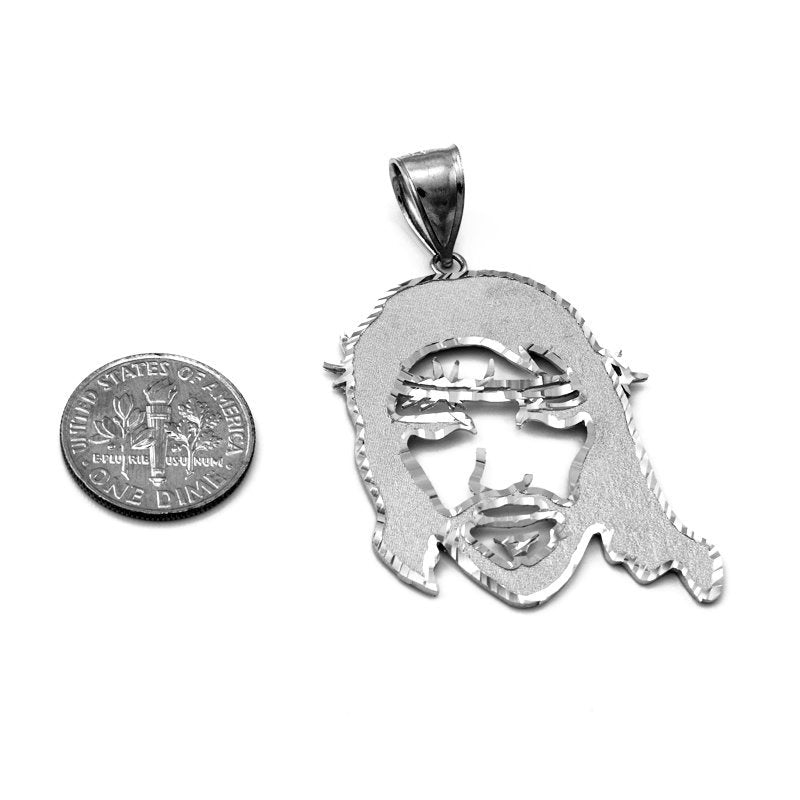 Sterling Silver Jesus Face DC Pendant (small, medium, large) Karma Blingz