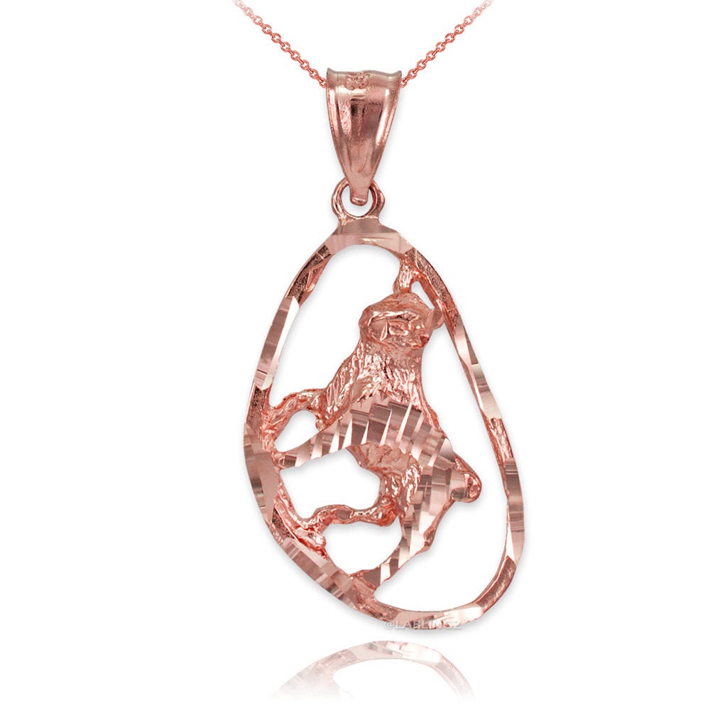 Gold Taurus Zodiac Sign DC Pendant Necklace (yellow, white, rose gold, 10K, 14K) Karma Blingz