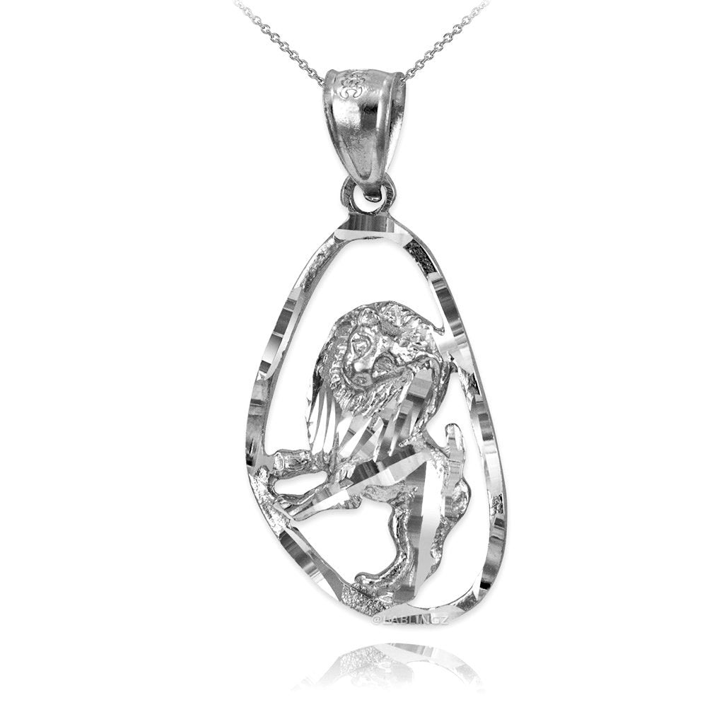 Sterling Silver Leo Zodiac Sign DC Pendant Necklace Karma Blingz