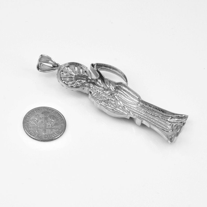 Sterling Silver Santa Muerte DC Pendant Karma Blingz