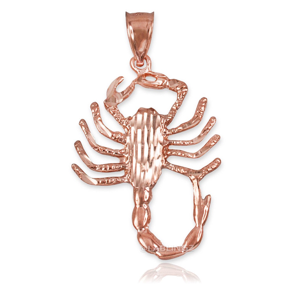 Gold Scorpion DC Pendant (yellow, white, rose gold, 10k, 14k) Karma Blingz