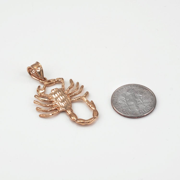 Gold Scorpion DC Pendant (yellow, white, rose gold, 10k, 14k) Karma Blingz