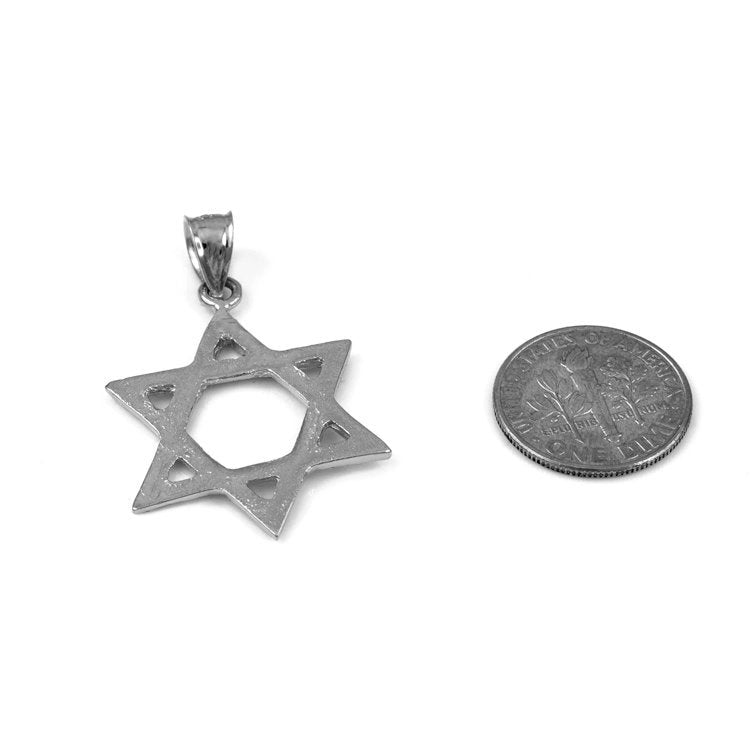 Gold Jewish Star of David DC Pendant (14K, 10K, yellow, white, rose gold) Karma Blingz