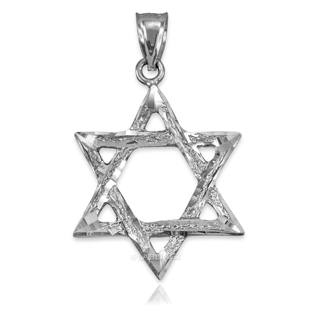 Gold Jewish Star of David DC Pendant (14K, 10K, yellow, white, rose gold) Karma Blingz