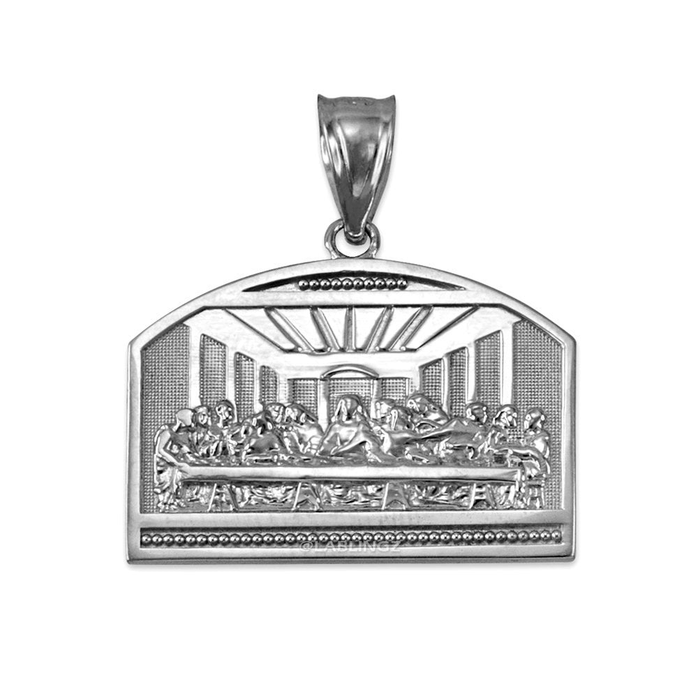 Gold Last Supper Pendant Necklace (10K, 14K, yellow, white, rose gold) Karma Blingz