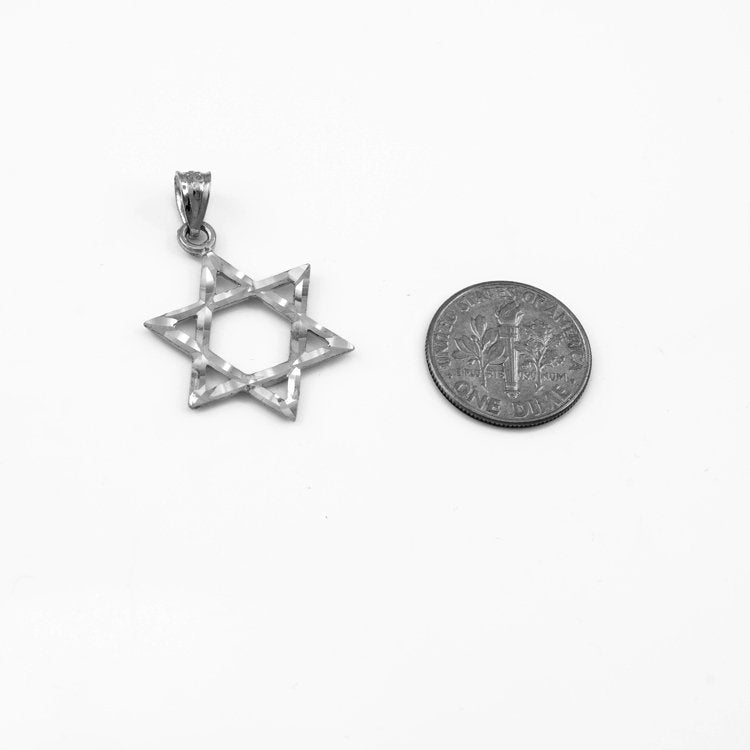 Sterling Silver Jewish Star of David DC Charm Necklace Karma Blingz