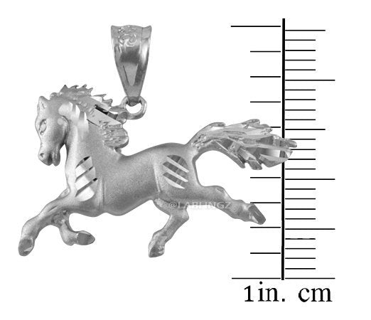 Gold Horse Satin DC Charm Necklace (10K, 14K, yellow, white, rose gold) Karma Blingz