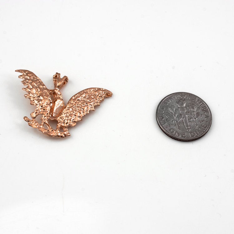 Gold Raven DC Pendant Necklace (10K, 14K, yellow, white, rose gold) Karma Blingz