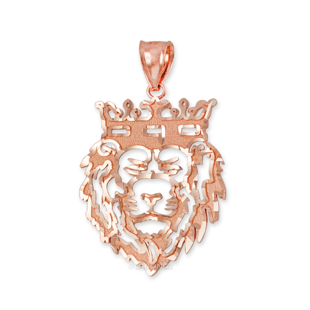 Gold Lion King DC Pendant (small, large, 10k, 14k, yellow, white, rose gold) Karma Blingz
