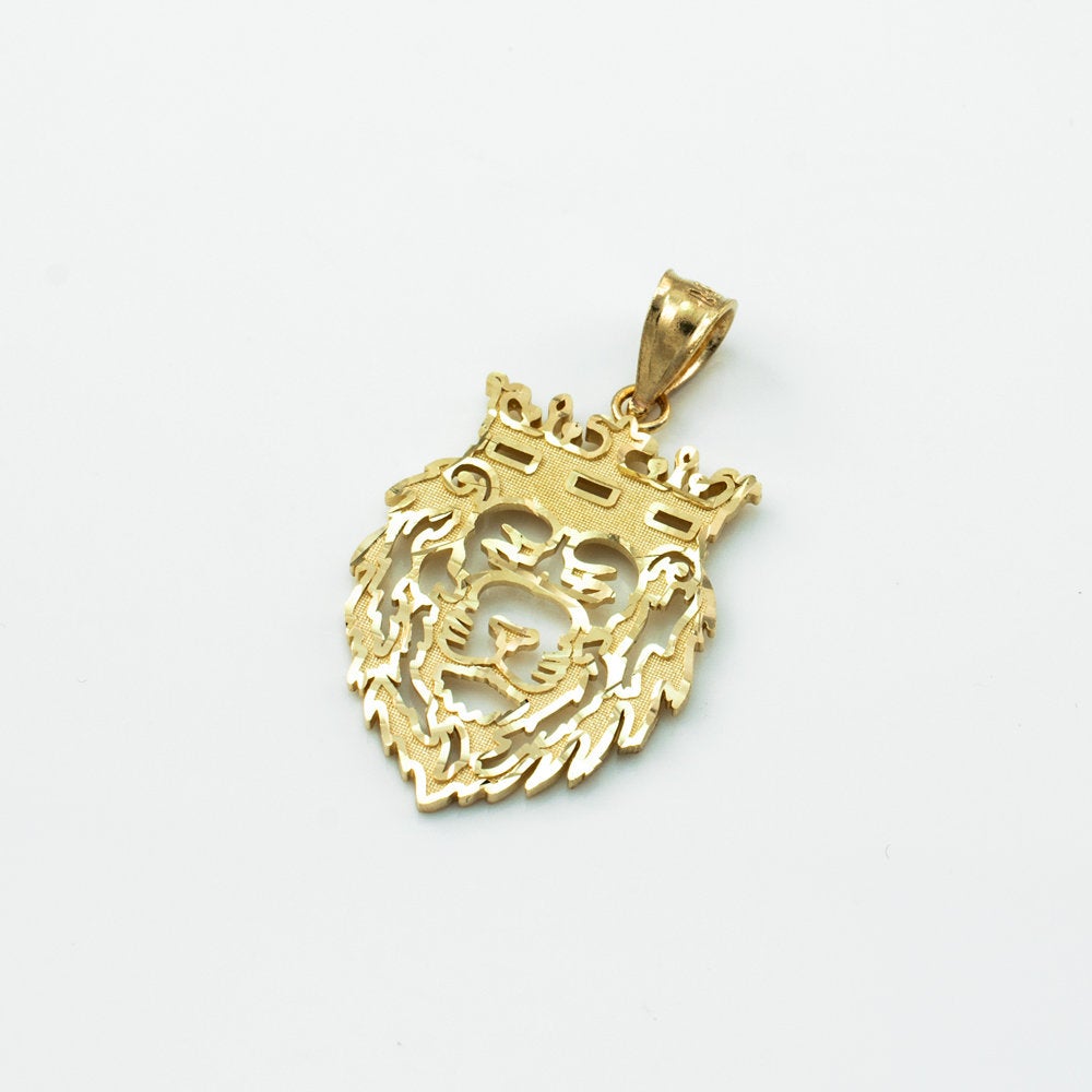 Gold Lion King DC Pendant (small, large, 10k, 14k, yellow, white, rose gold) Karma Blingz