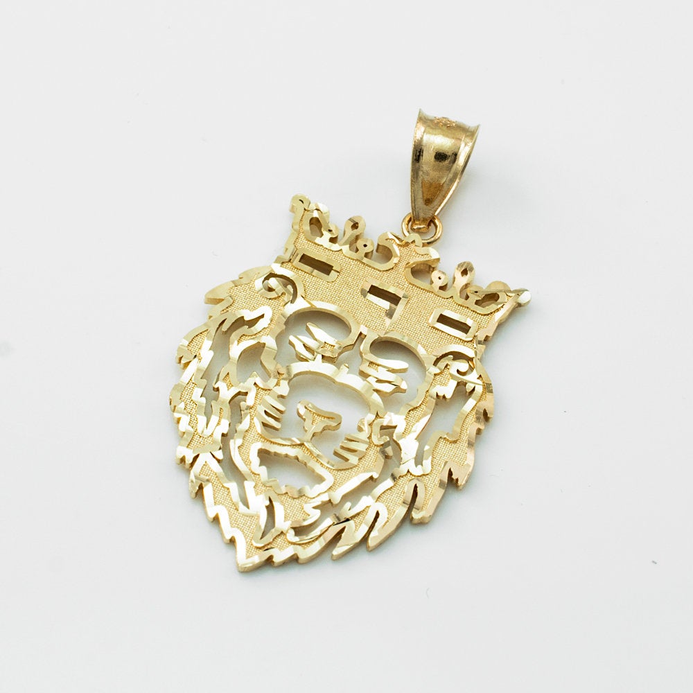 Gold Lion King DC Pendant (small, large, 10k, 14k, yellow, white, rose gold) Karma Blingz