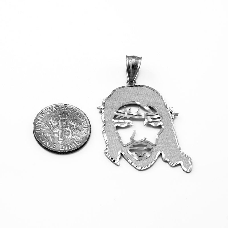 Sterling Silver Jesus Face DC Pendant (small, medium, large) Karma Blingz