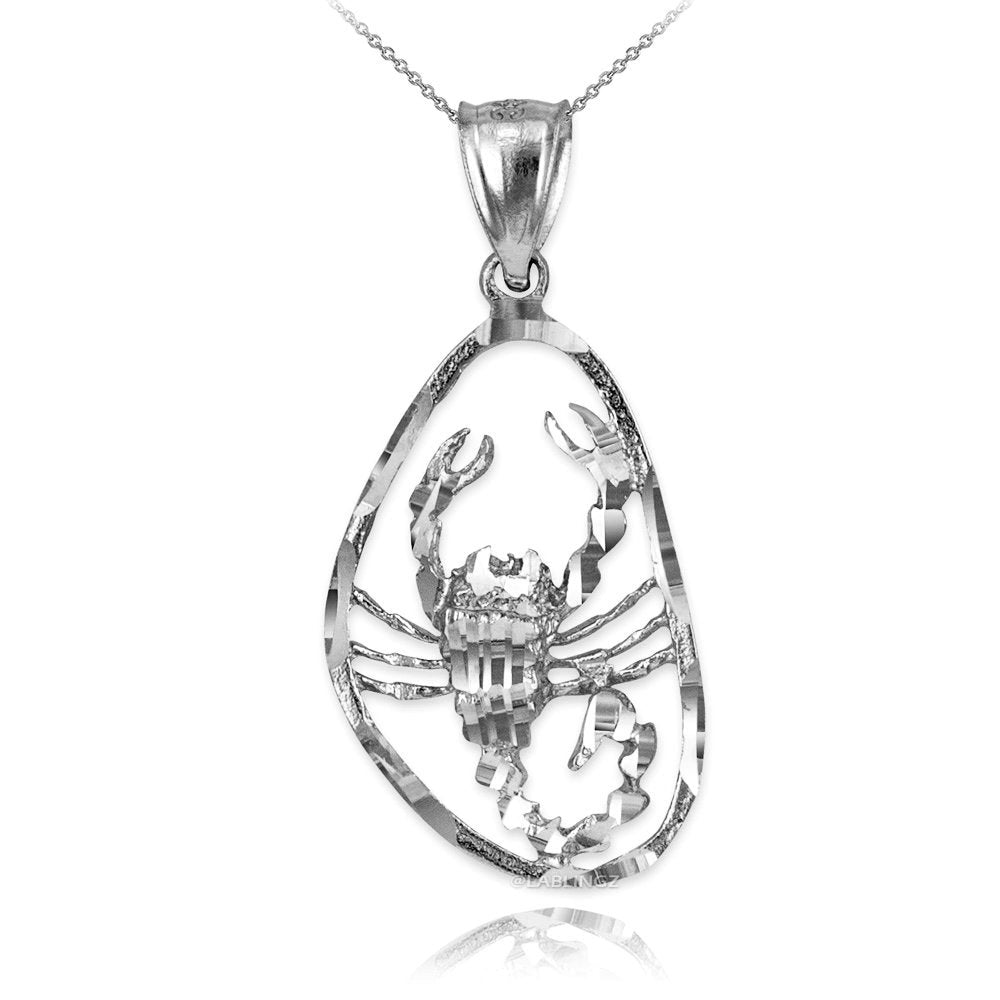Gold Scorpio Zodiac Sign DC Pendant Necklace (yellow, white, rose gold, 10K, 14K) Karma Blingz