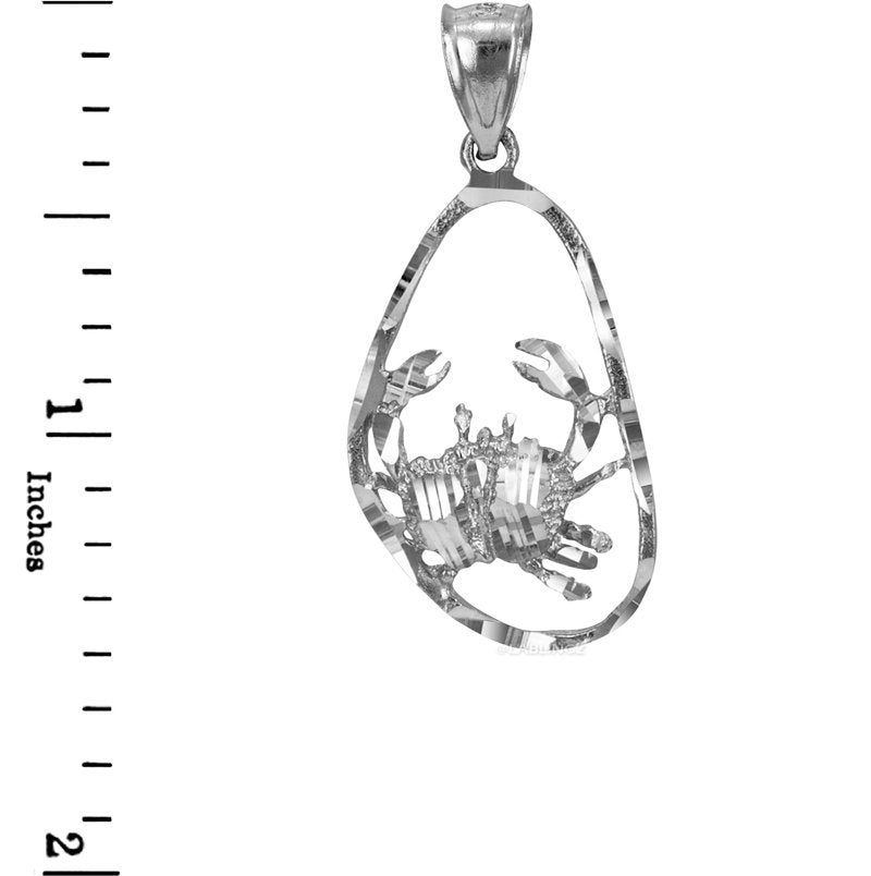Sterling Silver Cancer Zodiac Sign DC Pendant Necklace Karma Blingz