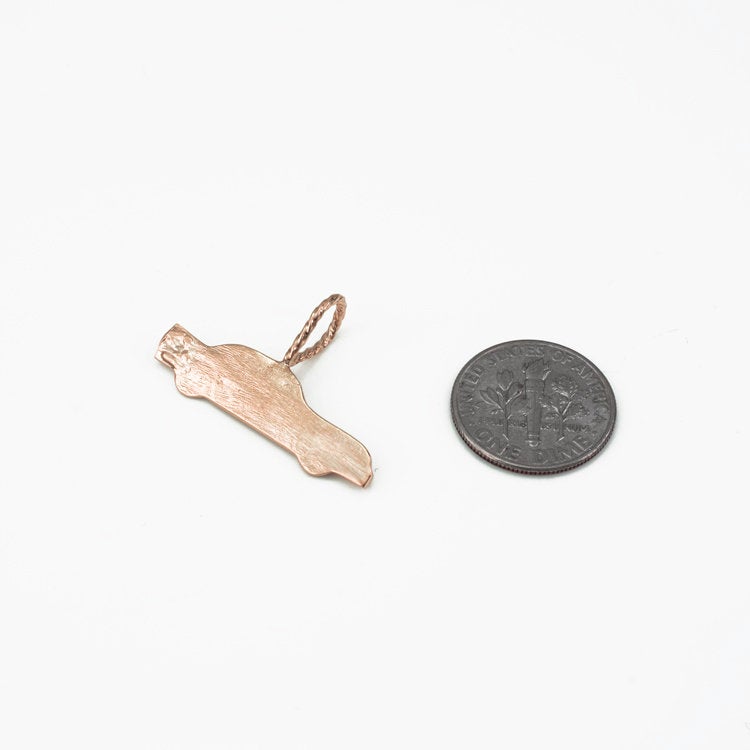 Gold Textured Race Car #3 Charm Pendant (yellow, white, rose gold, 10k, 14k) Karma Blingz