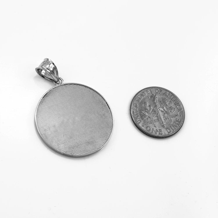 Sterling Silver Last Supper Medallion Pendant Necklace Karma Blingz