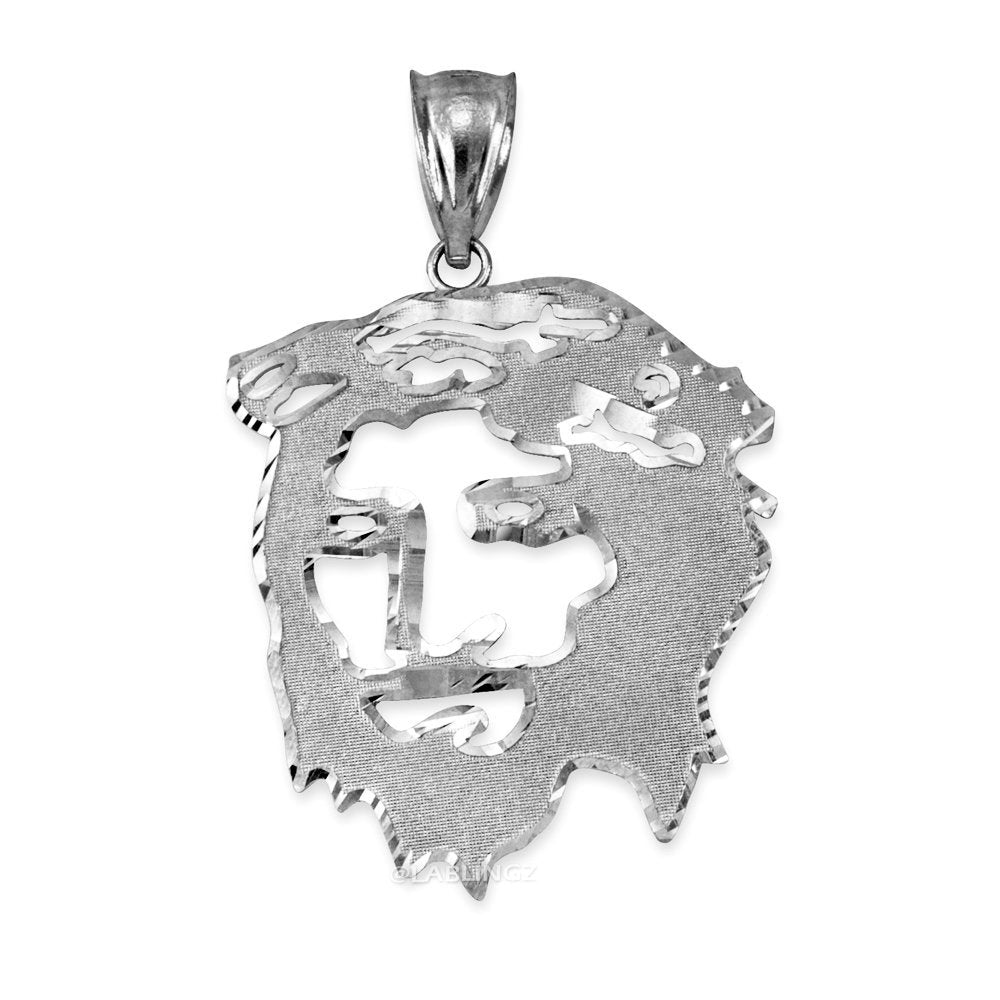 Sterling Silver Jesus Face DC Pendant (small, large) Karma Blingz