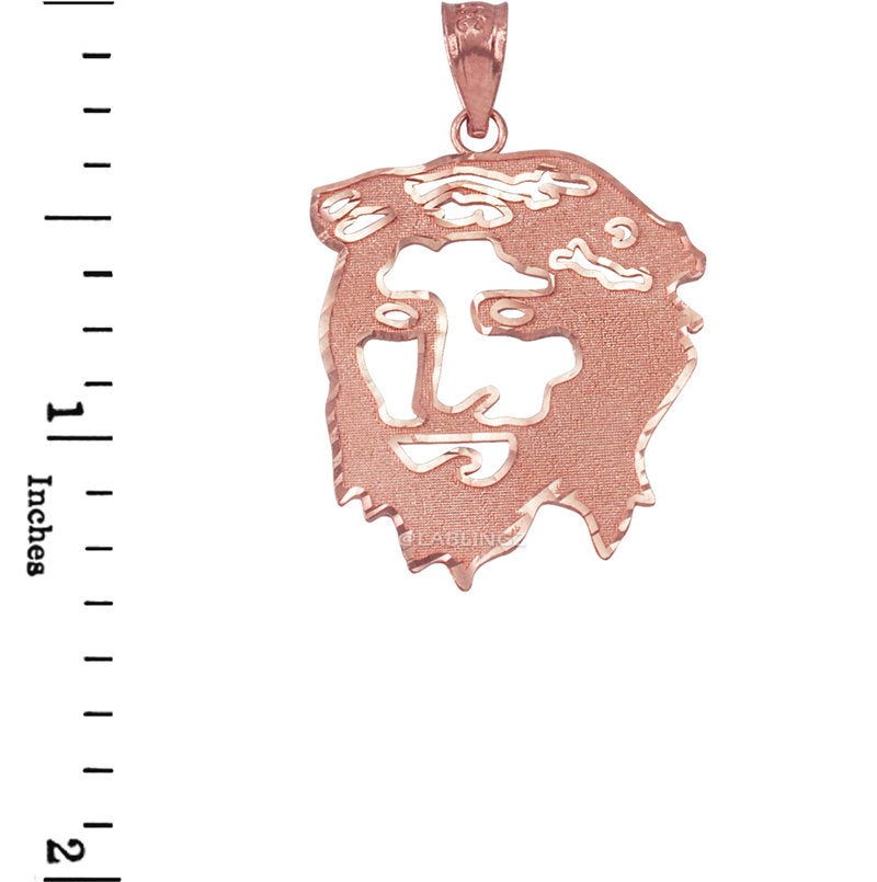 Gold Jesus Face DC Charm Necklace (10K, 14K, yellow, white, rose gold) Karma Blingz