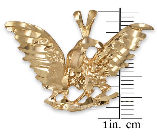 Gold Raven DC Pendant Necklace (10K, 14K, yellow, white, rose gold) Karma Blingz