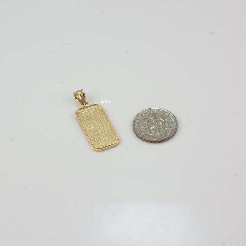 Gold Chinese "I Love You" Symbol Pendant Necklace (10K, 14K, yellow, white, rose gold) Karma Blingz