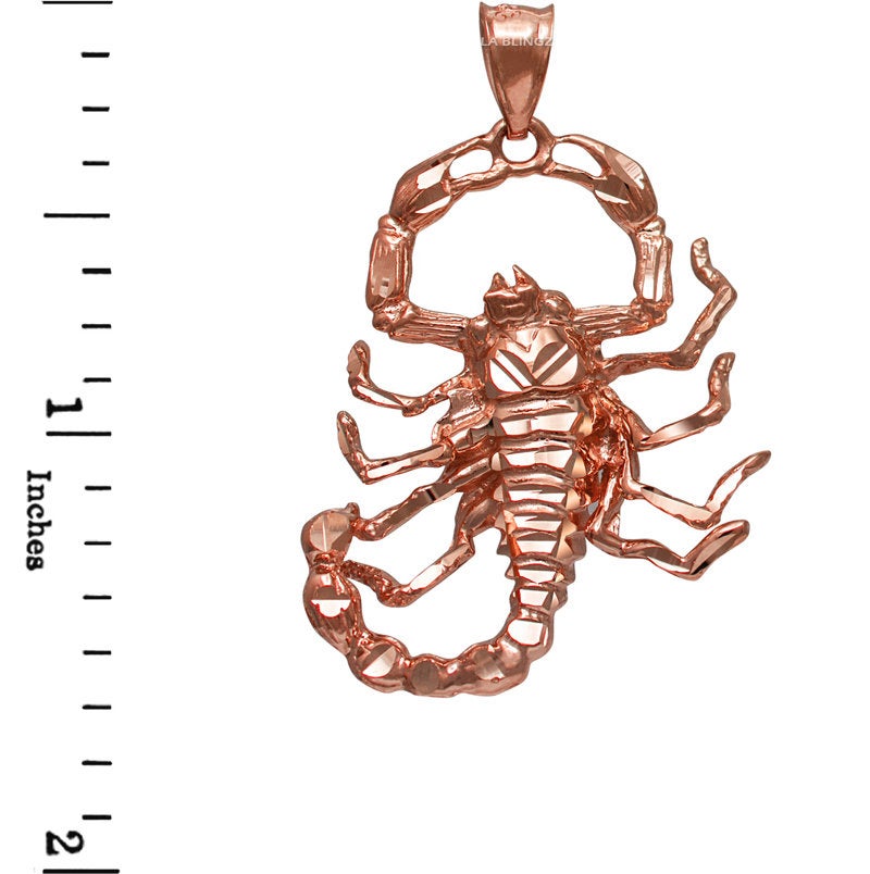 Gold Scorpion DC Pendant (yellow, white, rose gold, 10k, 14k) Karma Blingz