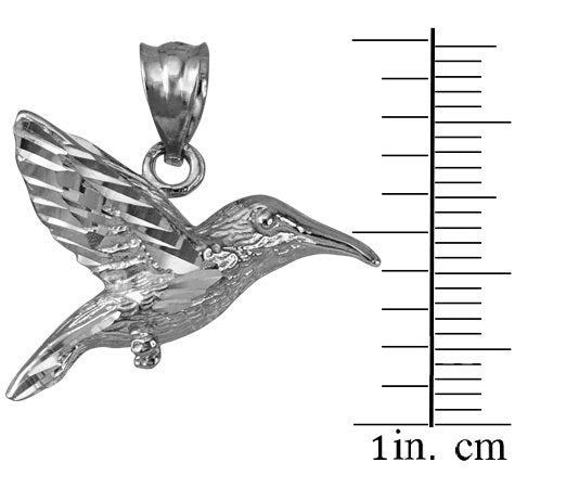 Sterling Silver Hummingbird DC Charm Necklace Karma Blingz