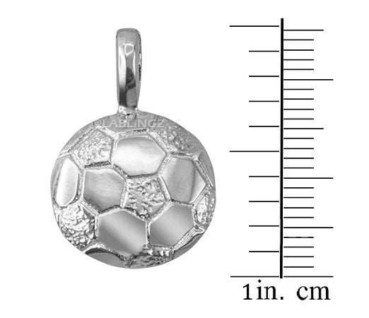 Sterling Silver Soccer Ball Pendant Necklace Karma Blingz