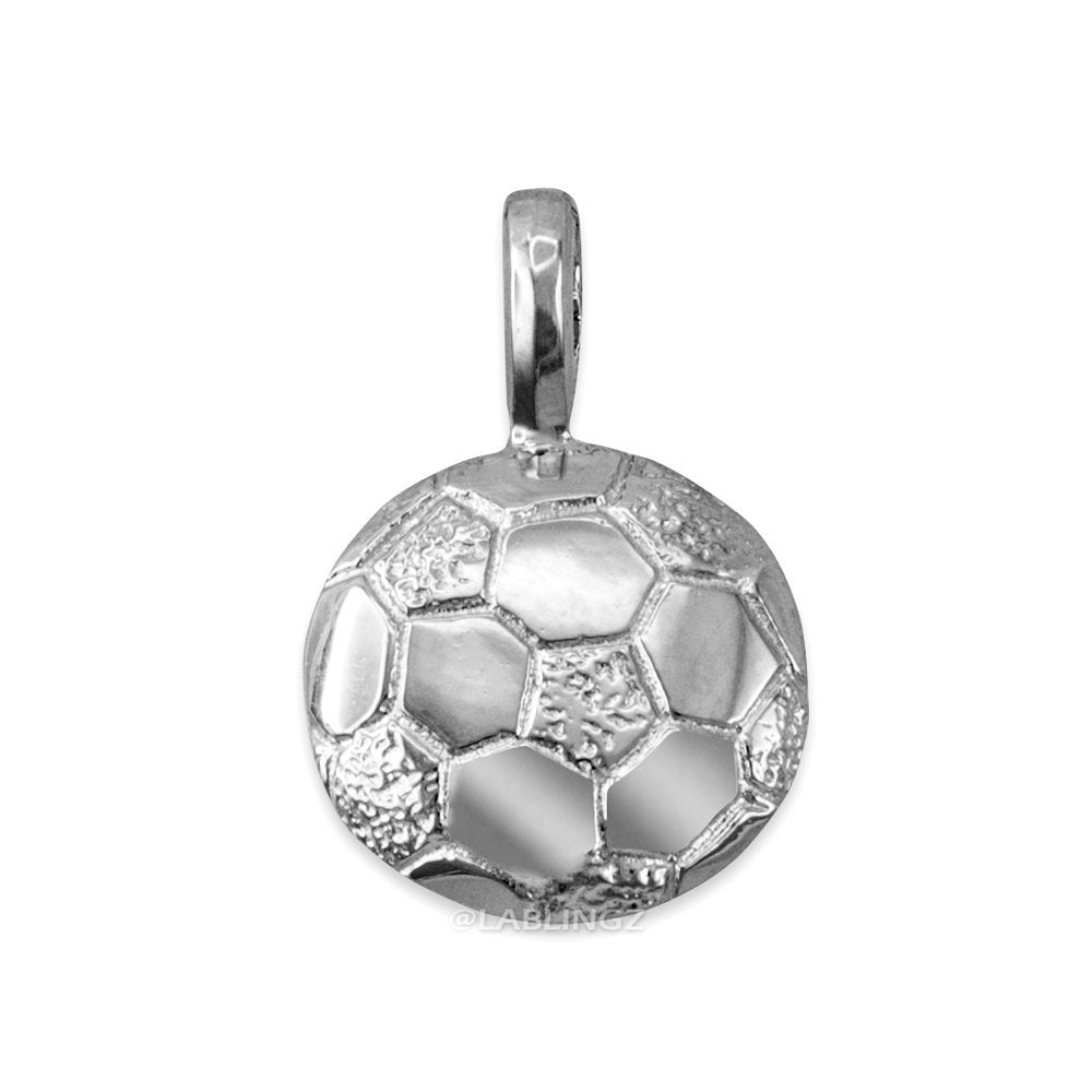 Sterling Silver Soccer Ball Pendant Necklace Karma Blingz
