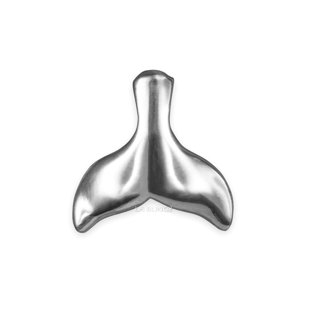 Polished Sterling Silver Whale Tail Charm Necklace Karma Blingz
