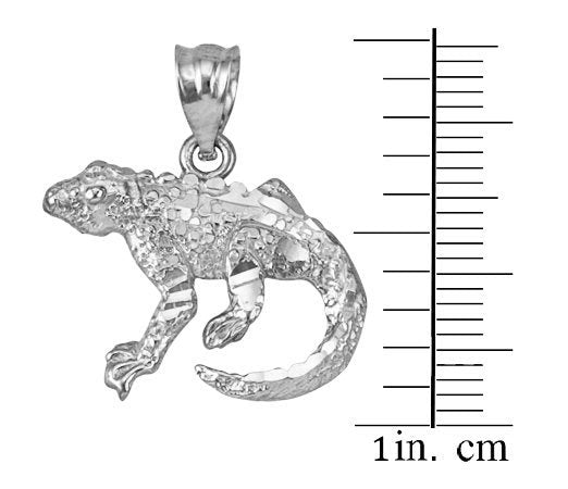 Gold Salamander Lizard DC Pendant Necklace (yellow, white, rose gold, 10K, 14K) Karma Blingz