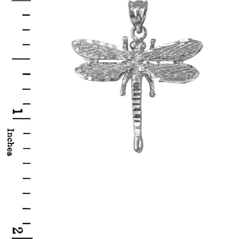 Solid Sterling Silver Dragonfly DC Pendant Necklace Karma Blingz