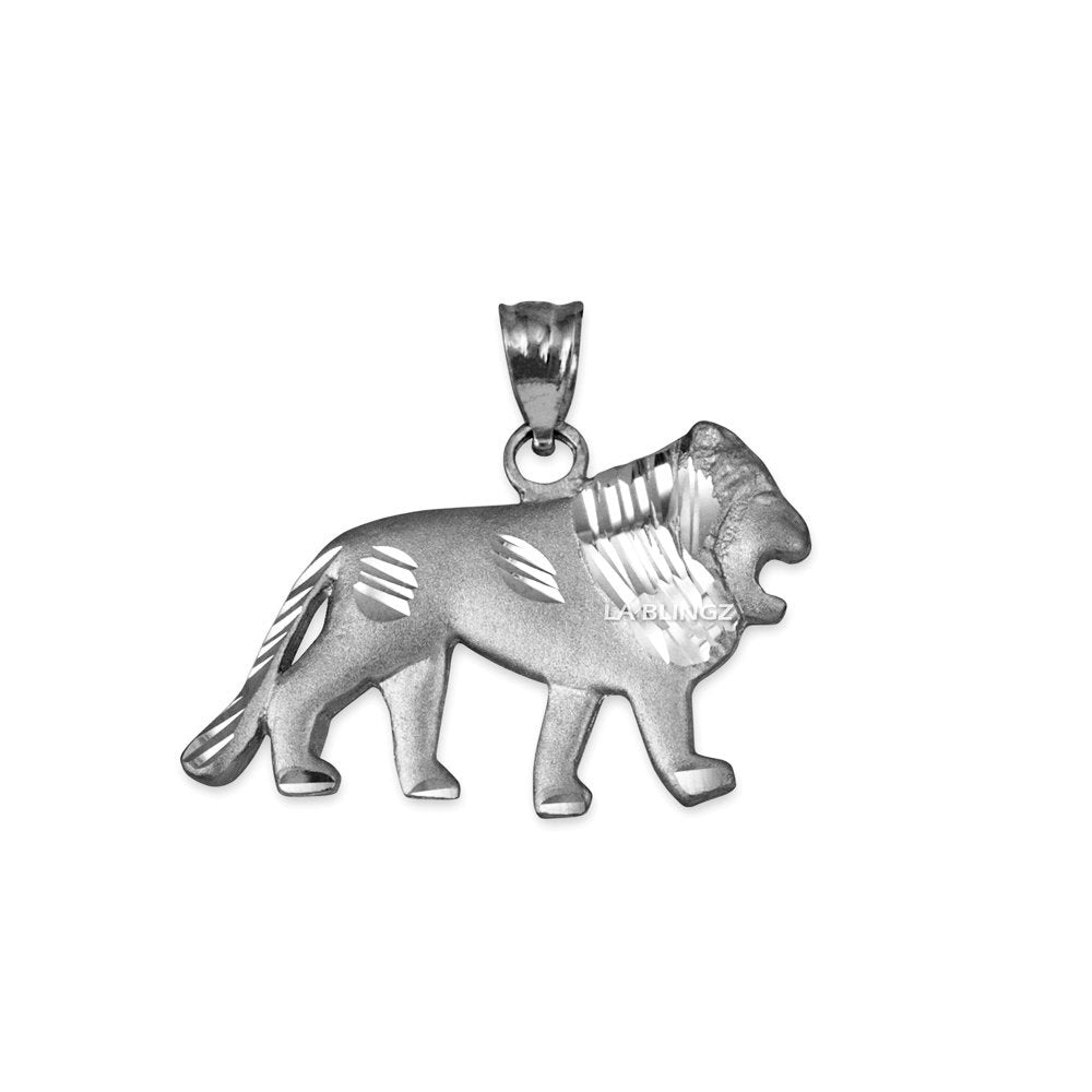 Matte Gold Lion DC Pendant Necklace (10K, 14K, yellow, white, rose gold) Karma Blingz