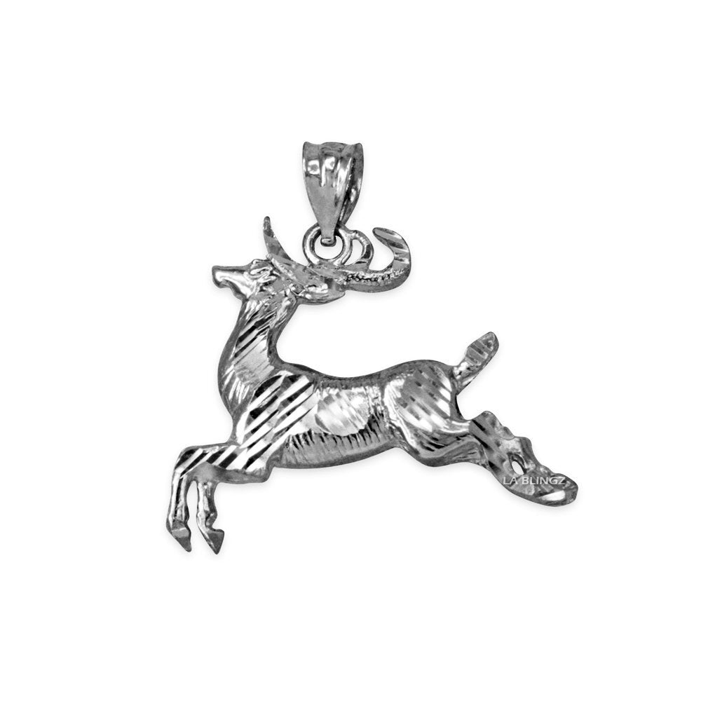 Gold Deer DC Pendant Necklace (10K, 14K, yellow, white, rose gold) Karma Blingz