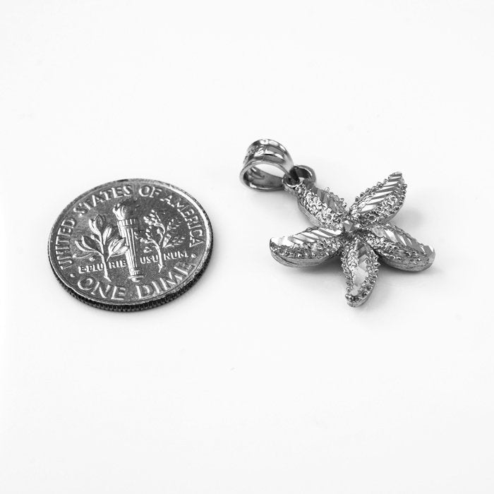 Solid Sterling Silver Starfish DC Pendant Necklace Karma Blingz
