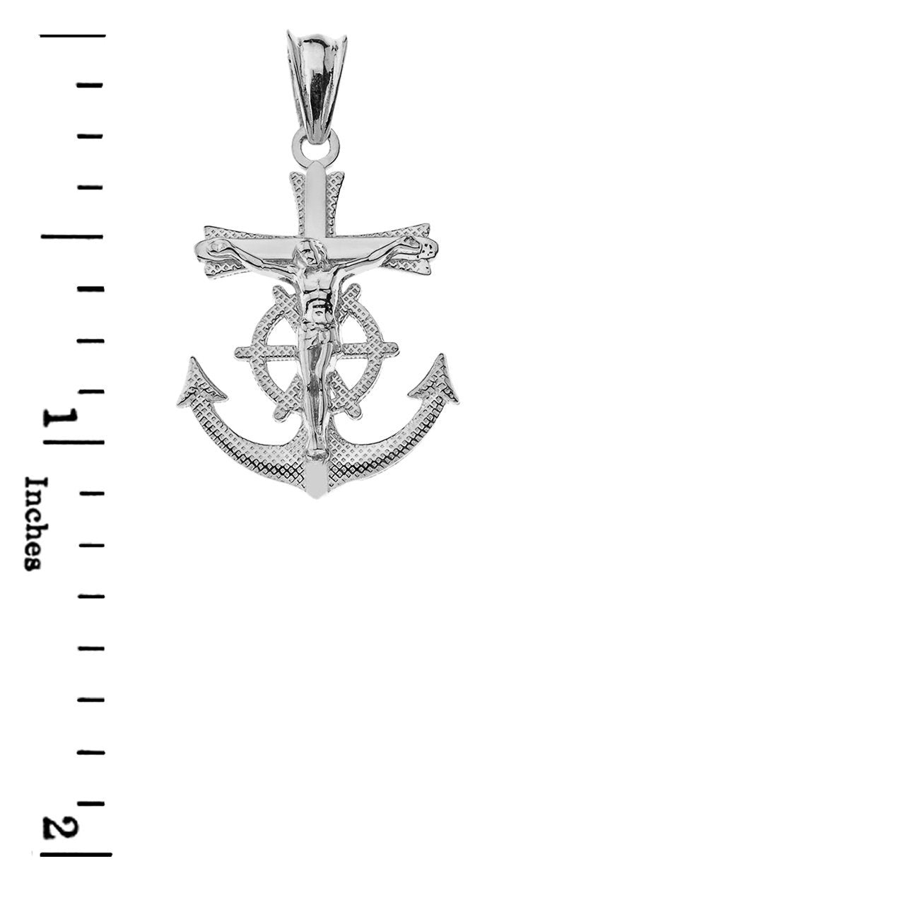 Sterling Silver Mariner Crucifix Cross Pendant Necklace Karma Blingz