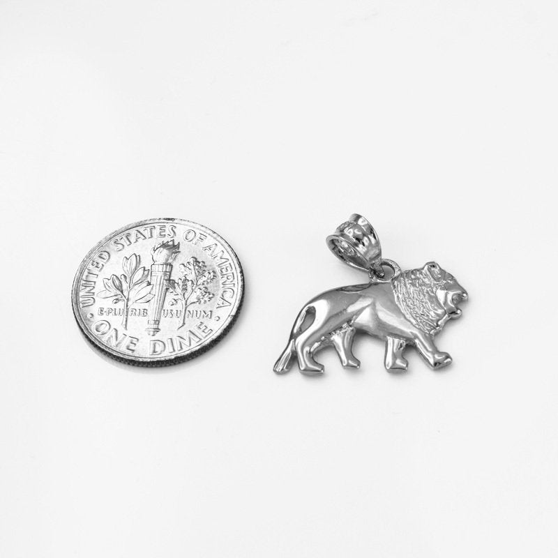 Sterling Silver Dainty Lion Charm Necklace Karma Blingz