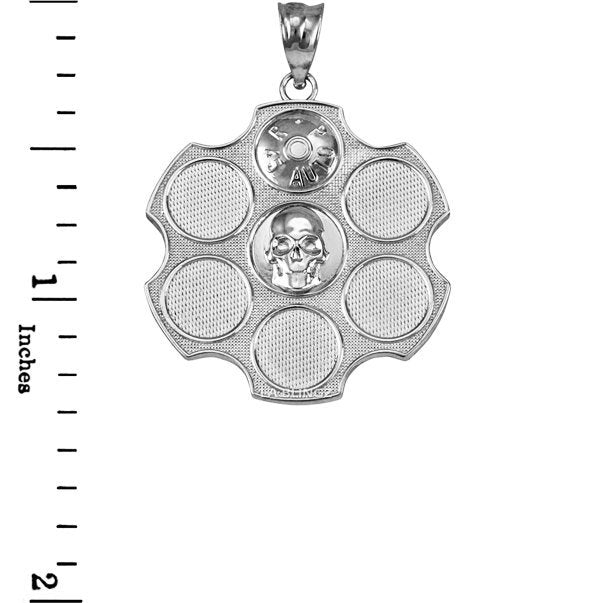 Sterling Silver Russian Roulette Pendant Necklace Karma Blingz
