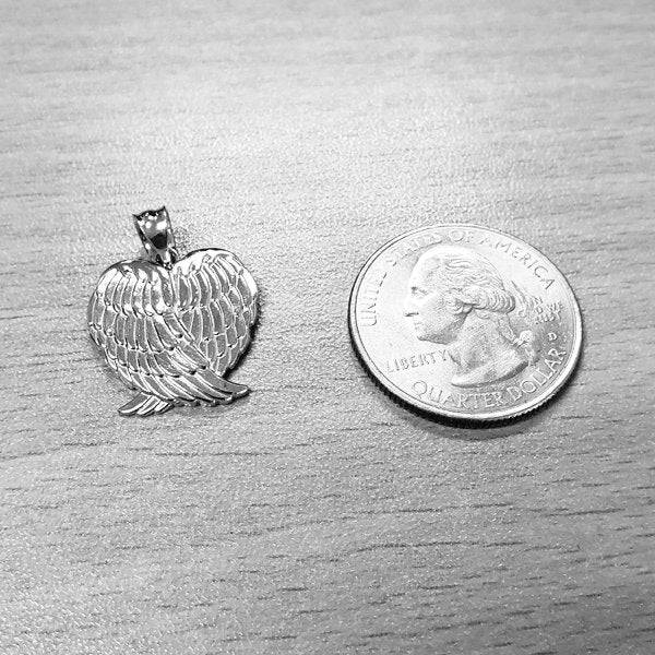 Sterling Silver Angel Wings Pendant Necklace Karma Blingz